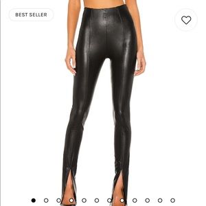 Amanda Uprichard X REVOLVE Malta Faux Leather Pants in Black
